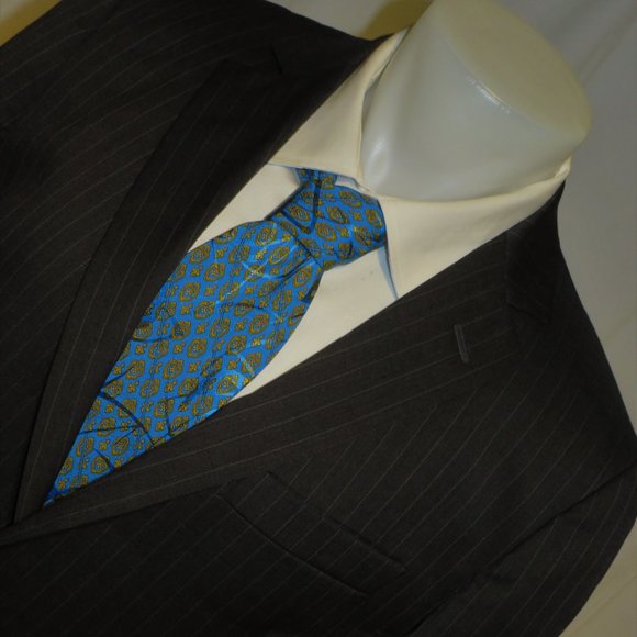 Brooks Brothers 1818 Fitzgerald Estrato Charcoal Stripe Two Button Suit 41R - Picture 7 of 14